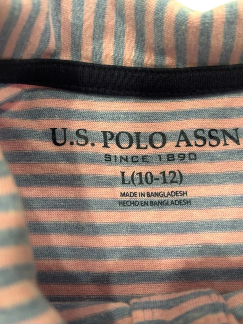 U.S. Polo Assn. Purple & White Striped Kids Polo